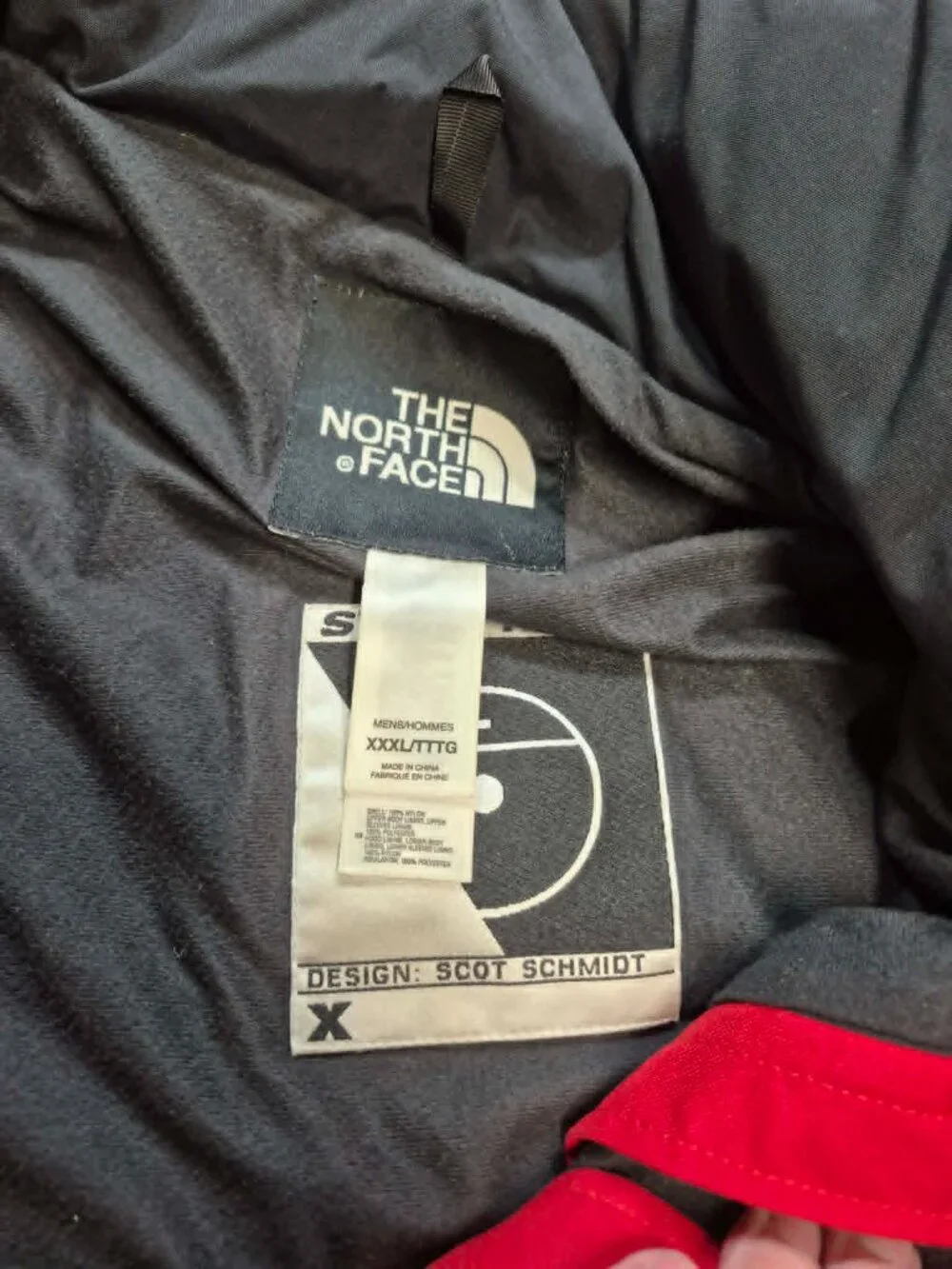 The North Face Steep Tech Scot Schmidt Ski Jacket XXXL Hooded Red/Gray/Black